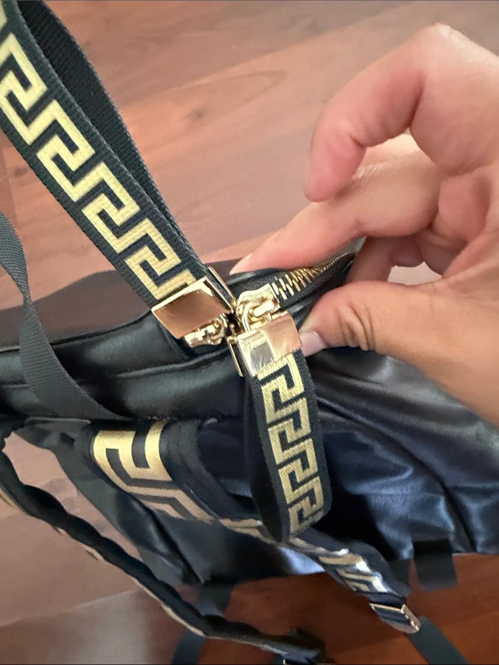 Versace black backpack